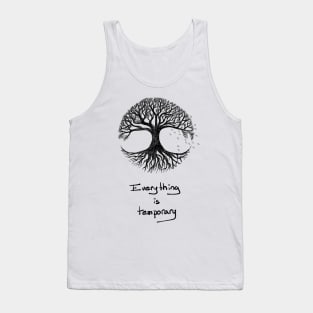 Hand drawn Tree of life with Quote Tank Top